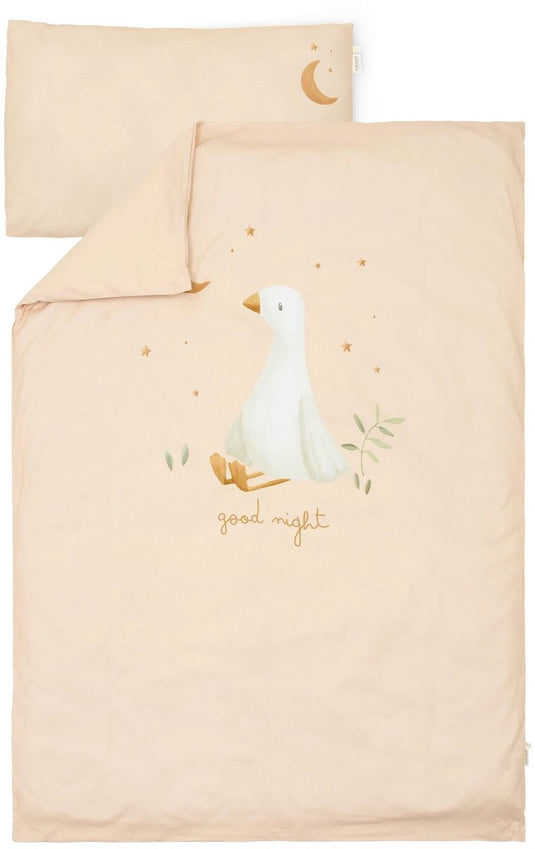 Little dutch ledikant dekbedovertrek - beige - newborn naturals - little goose