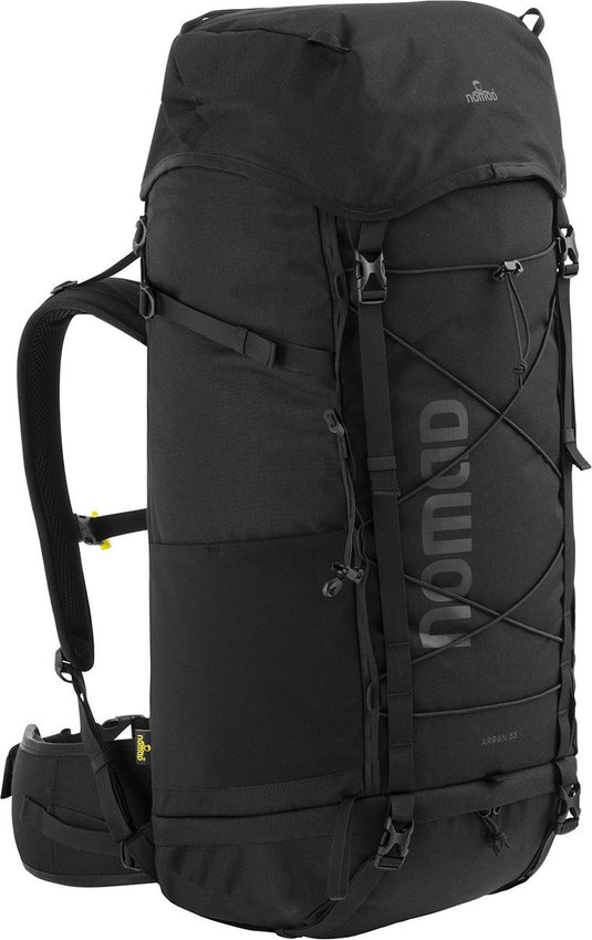 Nomad ® arran 55 liter zwart | backpack dames heren | hiking - trekking rugzak | verstelbaar rugsysteem