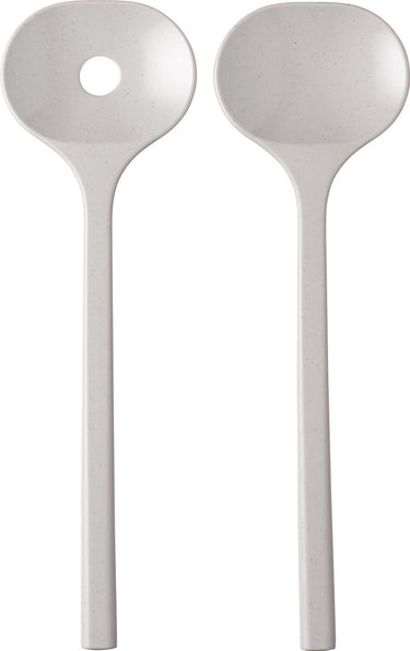 Mepal bloom saladebestek - 2-delig - pebble white - licht grijs