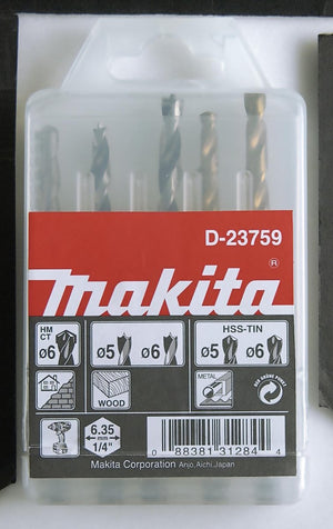 Makita boorset 1 4 ø 5 - 6 mm - d-23759