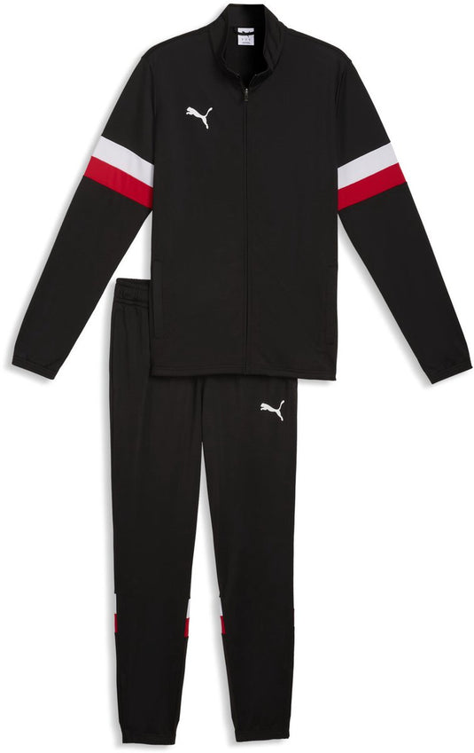 Puma individualrise tracksuit heren trainingspak - black- white- red