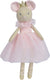 Nicotoy muis ballerina roze jurkje 33cm - knuffel