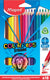 Maped office maped driehoekige kleurpotloden color'peps strong, 18 in kartonnen doosje