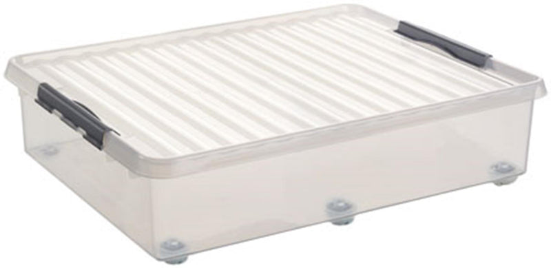 Load image into Gallery viewer, Sunware q-line rollerbox 60 liter transparant 80x50x20cm
