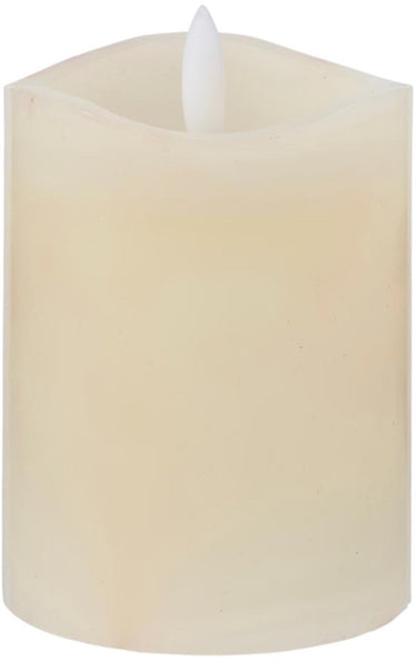 Arti casa led kaars - timer 6 uur - werkt op batterijen - 7,5 x 10 cm - ivoor