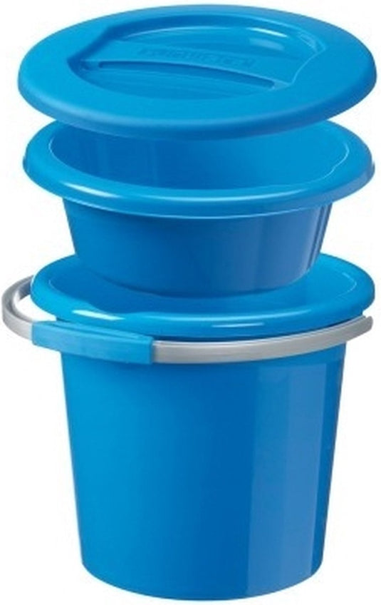 Sunware water-line emmer - schoonmaak set klein - 12l - blauw