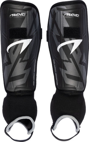 Avento scheenbeschermers - pro-style - zwart zilver - maat l