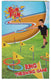 Sun fun vang- werpspel speelgoed set met 6 ringen en 6 vlaggen voor kinderen.