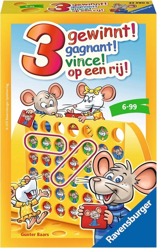 Ravensburger 3 op een rij - pocketspel