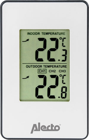Alecto ws-1050 - professioneel weerstation met draadloze buitensensor - wit zwart