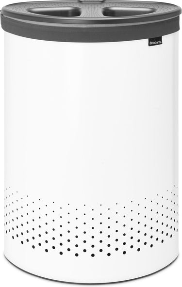 Brabantia wasmand - met deksel - 55 l - white kunststof deksel