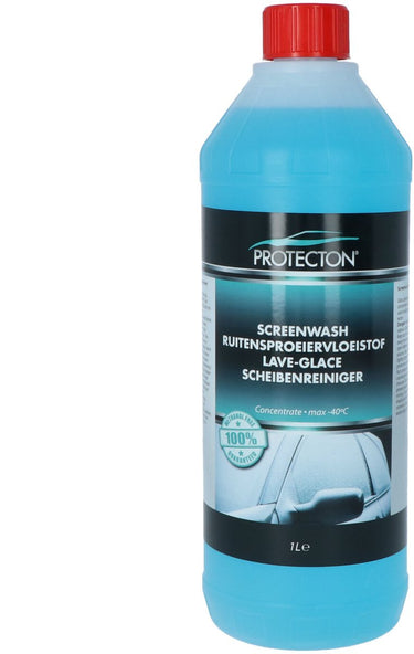 Protecton ruitensproeiervloeistof - concentraat - voorkomt het bevriezen van het ruitensproeiersysteem - tot -40° c - glycol tegen her bevriezen - 1 liter
