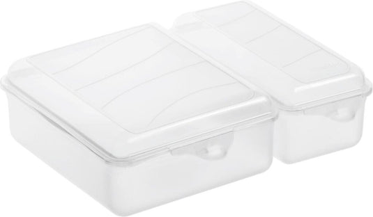 Rotho twin lunchbox 1,05+0,55l transparant