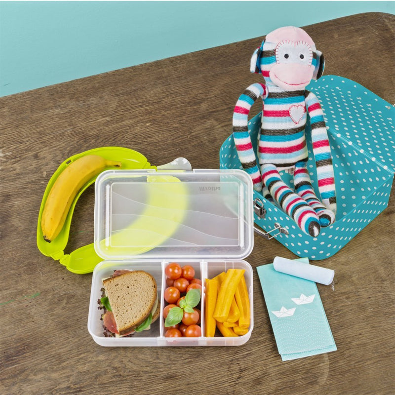 Load image into Gallery viewer, Rotho fun lunchbox met verdeelschotjes 1.7l transparant

