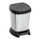 Rotho paso pedaalemmer 6l zilver metallic