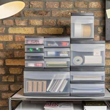 Rotho systemix design ladekast 34x39.5x20.3 cm antraciet