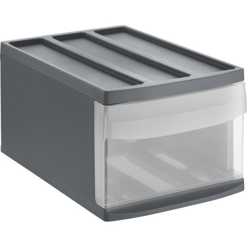 Afbeelding laden in galerijviewer, Rotho systemix design ladekast 39.5x25.5x20.3 cm antraciet
