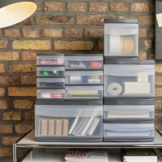 Rotho systemix design ladekast 39.5x25.5x20.3 cm antraciet