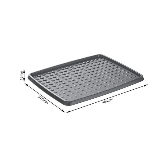 Rotho drops schoenenmat 48x48 cm antraciet