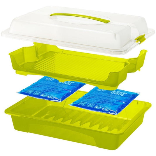 Rotho fresh partybutler serveertray 43.5x11x29.5 cm wit transparant