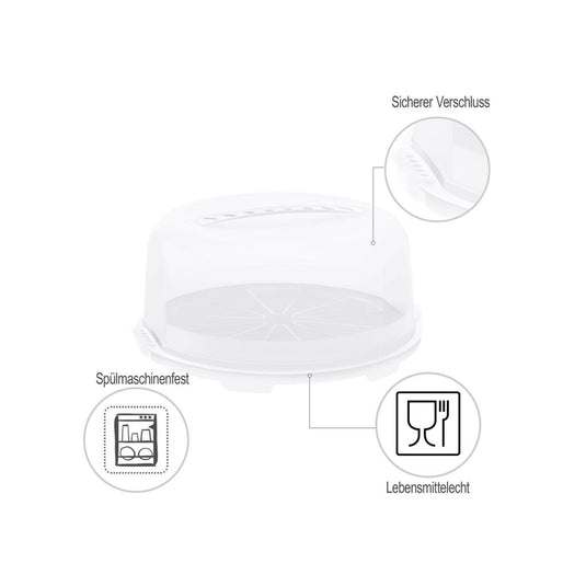 Rotho fresh taartdoos hoog mistletoe groen