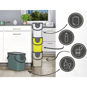 Rotho albula afvalscheider 25l cappuccino