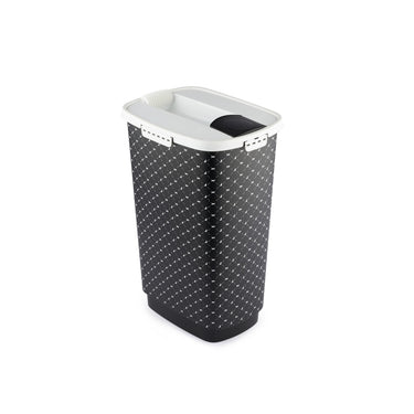 Rotho mypet voercontainer zwart wit hondenvoerbewaarbak 50l