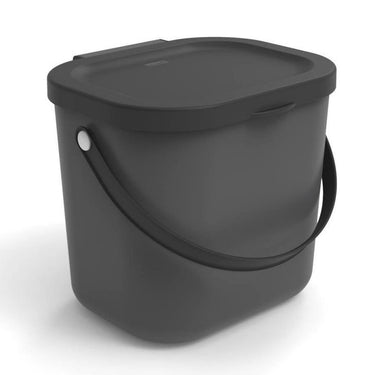Rotho albula afvalscheiders - gft afvalbak - 6l - zwart