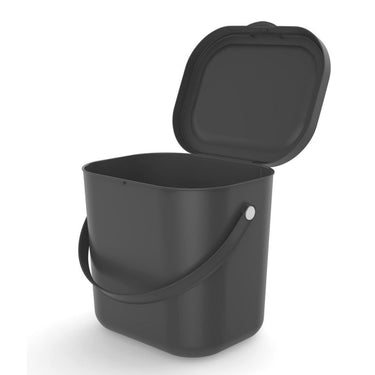 Rotho albula afvalscheiders - gft afvalbak - 6l - zwart