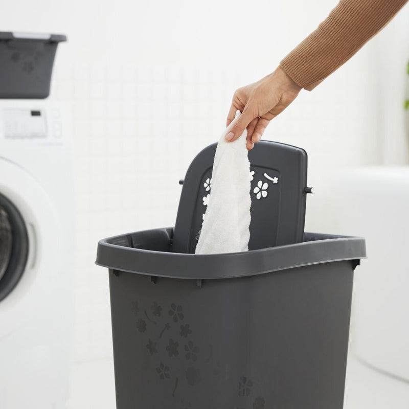 Load image into Gallery viewer, Rotho flowers wasverzamelaar 44.7x34.7x60.5 55l antraciet
