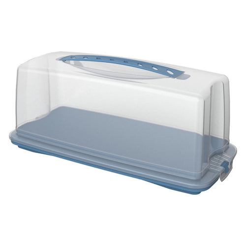 Rotho fresh cakedoos 36x16.5x16.5 cm horizon blauw transparant