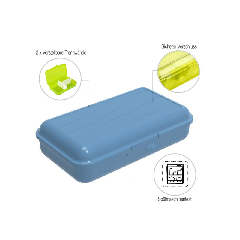 Load image into Gallery viewer, Rotho fun lunchbox met verdeelschotjes 1.7l horizon blauw
