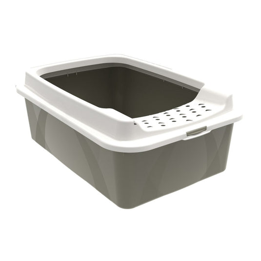 Rotho eco bonnie kattenbak met boveningang m cappuccino zand