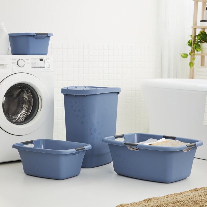 Load image into Gallery viewer, Rotho flowers wasmand 25l horizon blauw
