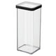 Rotho loft bewaardoos 10x10x21 cm 1.5l zwart transparant