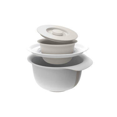 Rotho fresh beslagkom met spatdeksel 4l cool grey