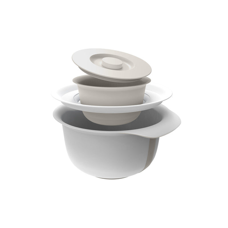 Load image into Gallery viewer, Rotho fresh beslagkom met spatdeksel 4l cool grey
