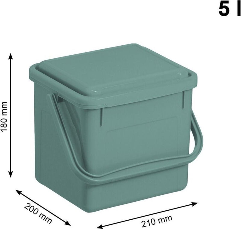 Load image into Gallery viewer, Rotho bio afvalemmer 4,5l mistletoe groen

