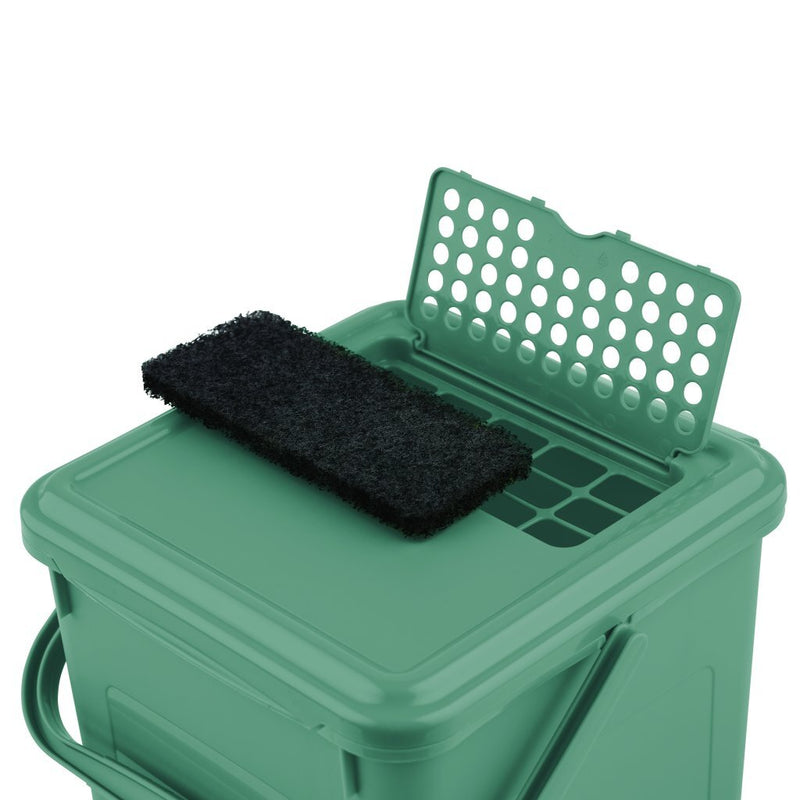 Load image into Gallery viewer, Rotho bio compostemmer - gft afvalbak 8l - bpa vrij - incl koolstoffilter - groen.
