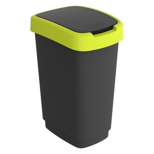 Rotho twist afvalbak 25l lime antraciet