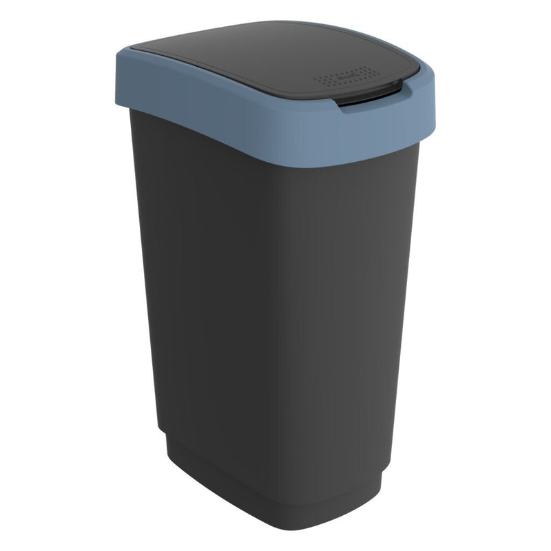 Load image into Gallery viewer, Rotho twist afvalbak 50l horizon blauw antraciet
