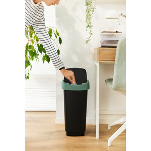 Rotho twist afvalbak 50l mistletoe groen antraciet