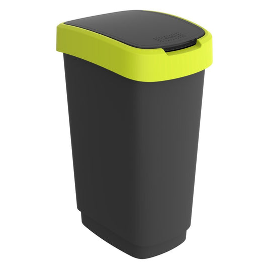 Rotho twist afvalbak 50l lime antraciet