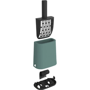 Rotho mypet cleaning set 16.2x9.1x29 cm - kattenbak - groen antraciet