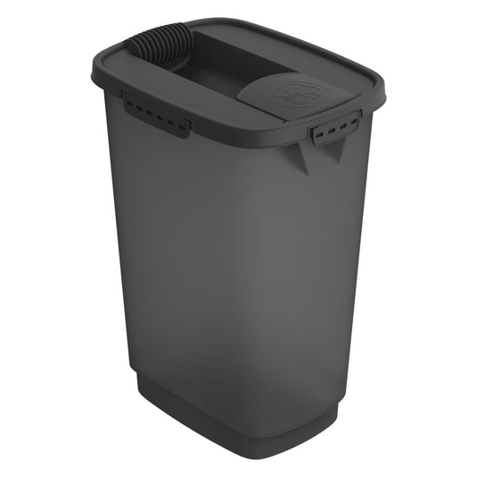 Rotho cody pet food container 25l antraciet transparant