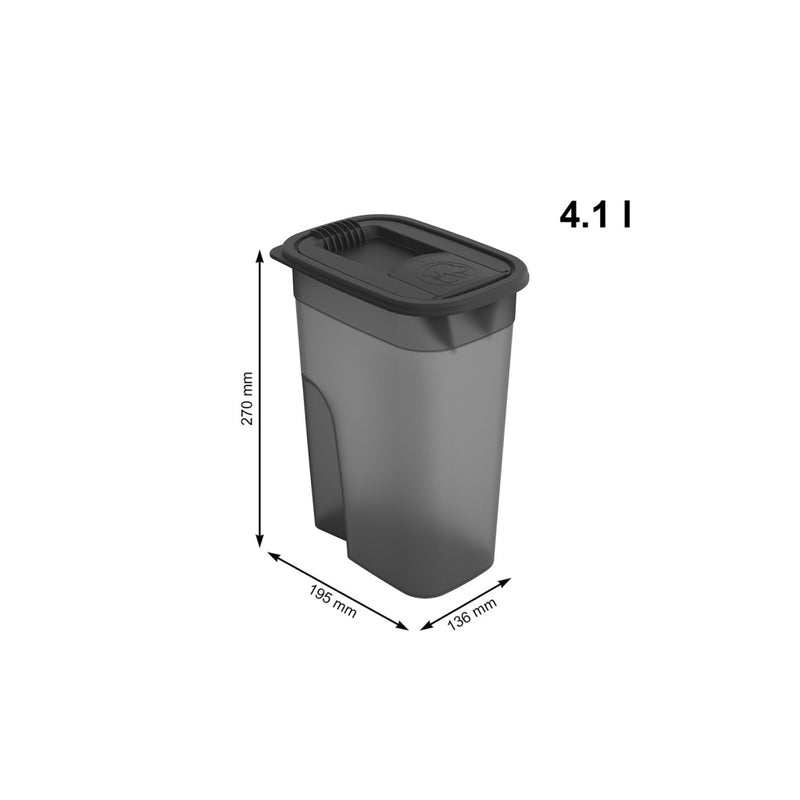 Load image into Gallery viewer, Rotho flo pet food container 4,1l antraciet transparant
