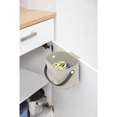 Rotho albula afvalscheiders - gft afvalbak - 3,2l - gerecycled materiaal - cappucino