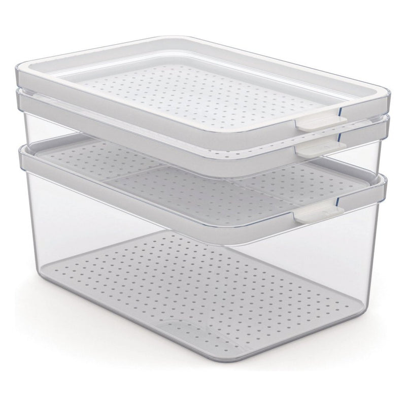 Load image into Gallery viewer, Rotho cauma set koelkastorganizer 1.3l + 2.6l + 4.65l transparant
