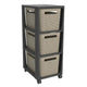 Rotho pina ladekastje met 3 laden 77x36.6x29.6 cm cappuccino antraciet
