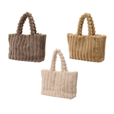 Decoris tasje fluweel met magneetsluiting 13x46x28cm 3 assorti